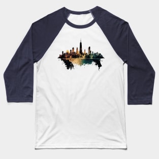 Chicago Skyline Baseball T-Shirt